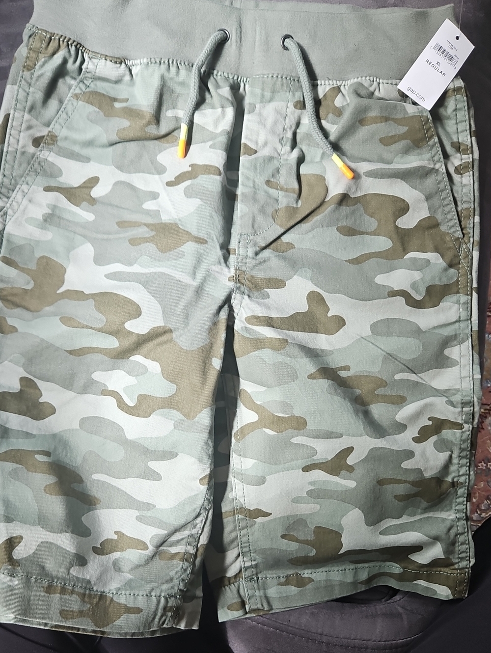 Kid's Camouflage Drawstring Shorts - Green Camo From Gap